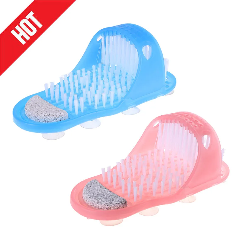 

Plastic Bath Shoe Pumice Stone Foot Scrubber Shower Brush Massager Slippers for Feet Bathroom Products Foot Care Dropshipping