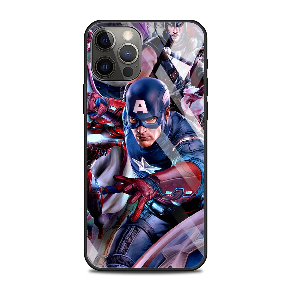 Чехол из закаленного стекла для iPhone 13 12 11 Pro Max Mini X XR XS 8 7 6s Plus SE 2020 | Мобильные