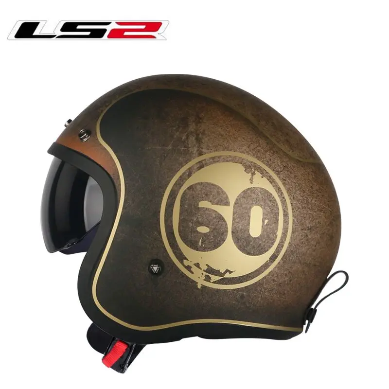 Оригинальный LS2 OF599 шлем с открытым лицом для мотоцикла rcycle Ретро Скутер Kask
