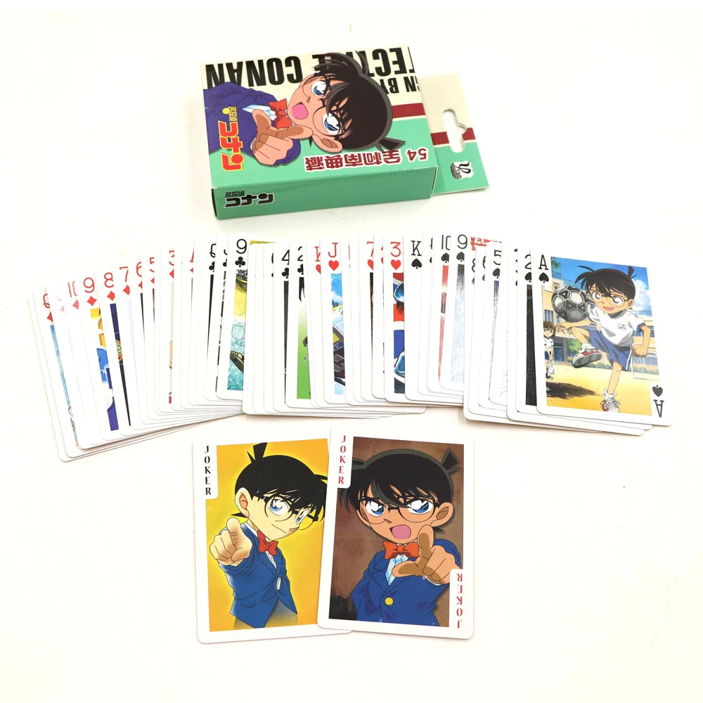 

Anime Colorful Detective Conan Poker Cards Printed with Uchiha Itachi Kuroko No Basket Fairy Tail Desk Cards Playing Cards