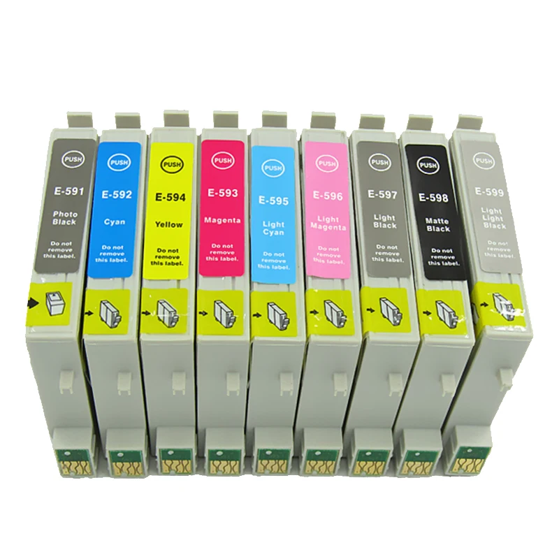 Картридж для принтера Epson Stylus Photo R2400 совместим с T0591 T0592 T0593 T0594 T0595 T0596 T0597 T0598 T0599 |
