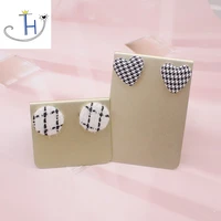 thj 2021 new korean checkerboard plaid heart square earrings for women leopard houndstooth ear jewelry simple gifts