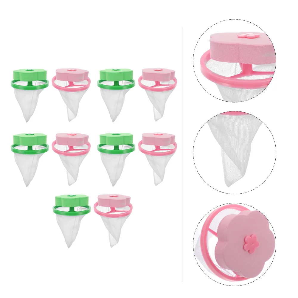

10pcs Washer Filter Net Bag Laundry Floating Lint Filter Mesh Bag Lint Catcher
