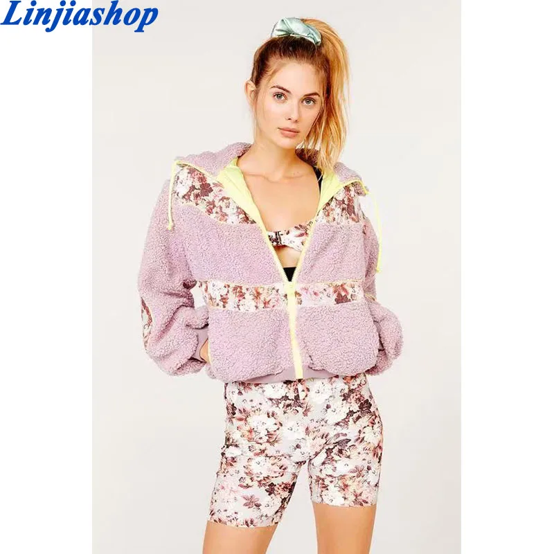 

Winter Women Jacket Coat Warm Thick Puff Teddy Jackets Zipper Pockets Long Sleeve Casual Streetwear Overcoat Top