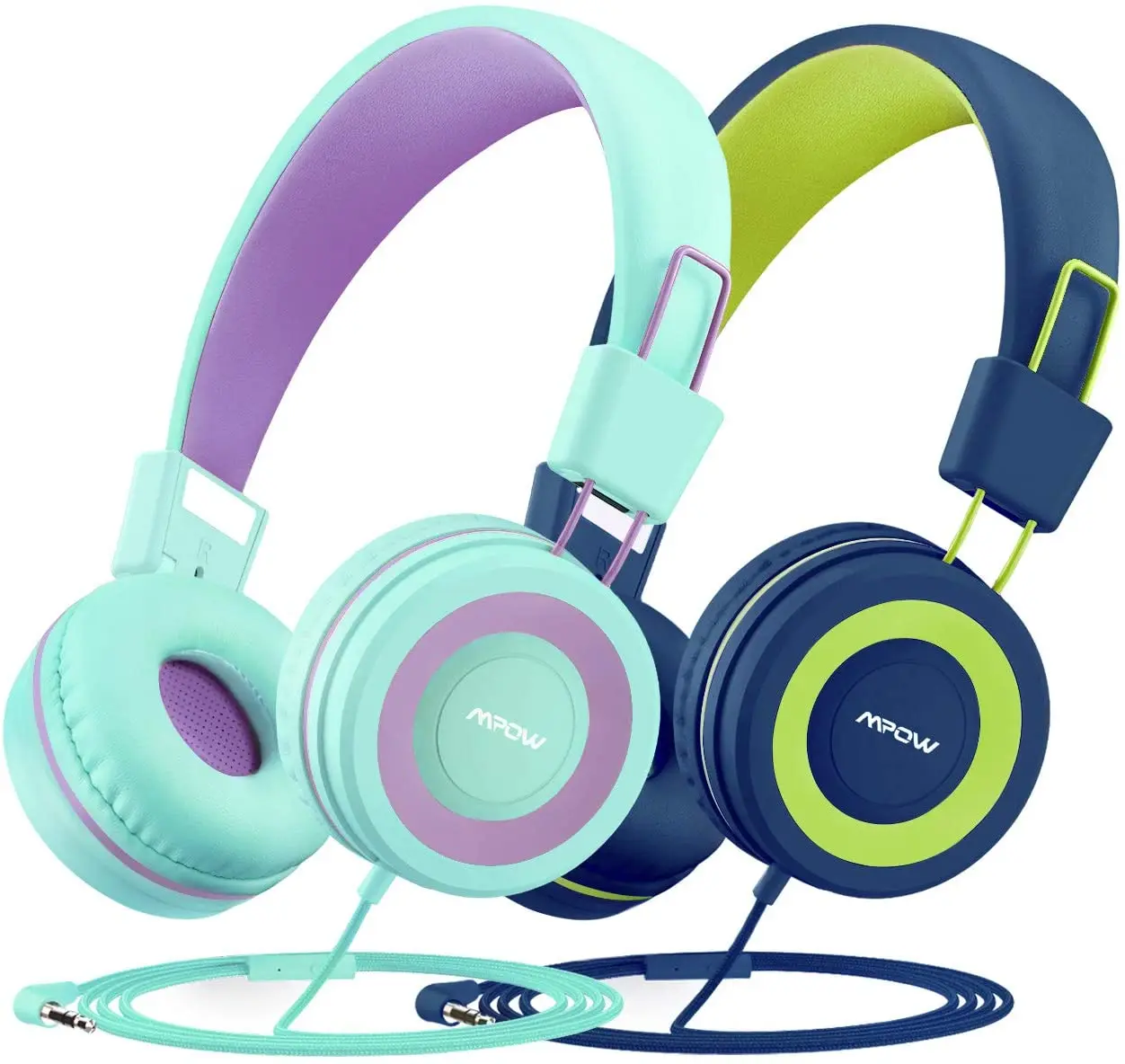 

Mpow Wired Kids Headphones Foldable Adjustable Wired Headphone With 3.5mm Audio Jack And Microphone For Children For iPod