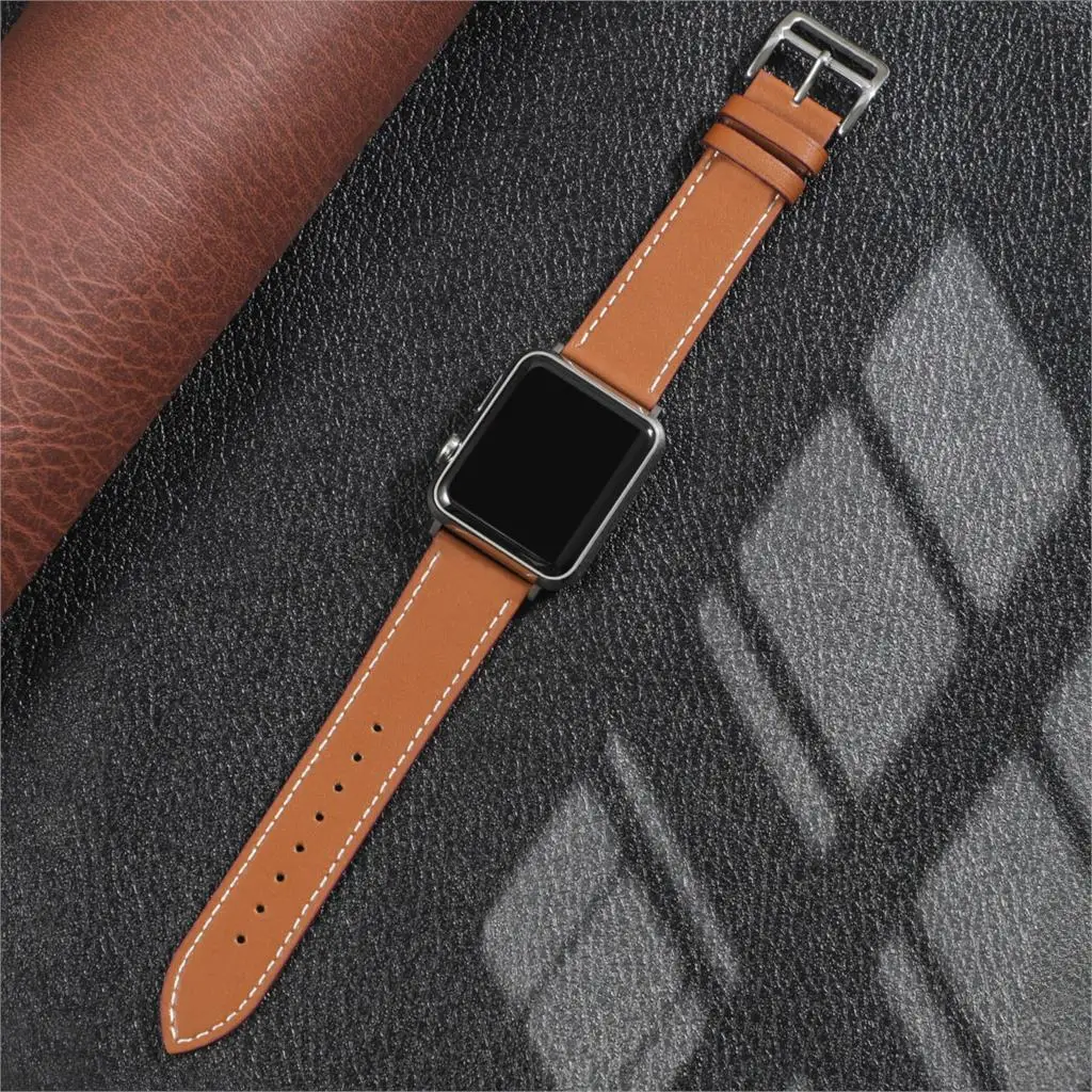 

Кожаный ремешок для Apple watch band 45 мм 41 мм 44 мм 40 мм 38 мм 42 мм 45 iWatch Single tour браслет correa Apple watch 5 4 3 se 6 7