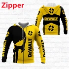 Мужская толстовка с 3D-принтом черепа DEWALT, Желтая серия, модный свитер, рубашка на молнии, спортивная одежда, мужские и женские топы 110-6XL, 2021