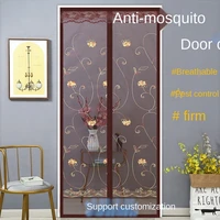 embroidery multi summer mesh net anti mosquito insect fly curtain automatic closing door screen kitchen magnetic mosquito screen