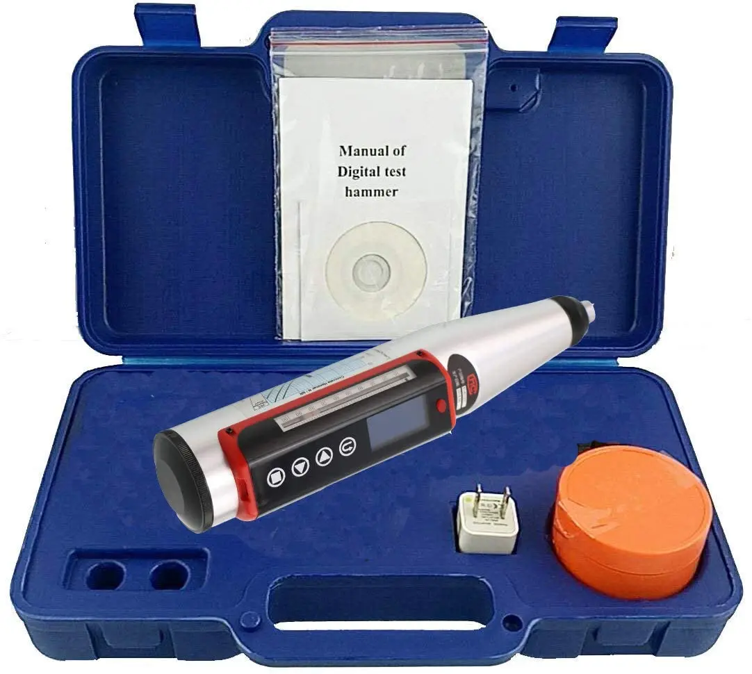 Digital Concrete Resiliometer Rebound Test Hammer HT-225Q with OLCD Display 200 Standard Component Storage NDT Testing Equipment |