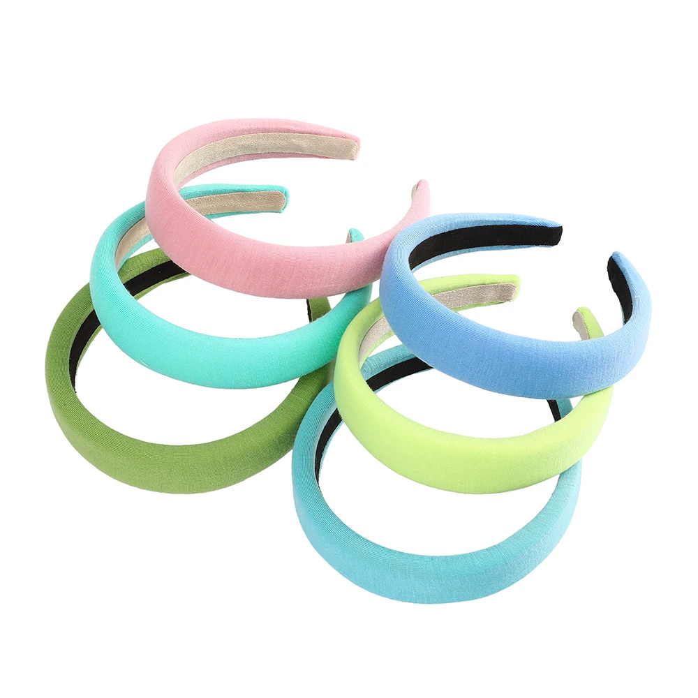 Женский обруч для волос AWAYTR однотонный карамельного цвета с подкладкой