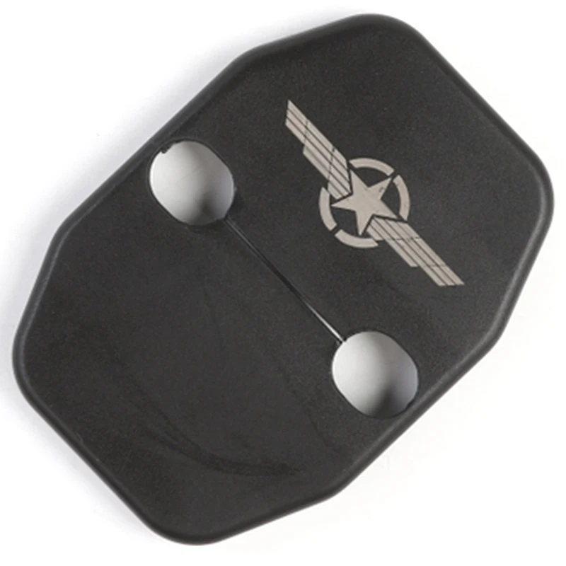 

Car Door Lock Cover Buckle Decor Trim for Jeep Wrangler JK 2007-2017 Door Lock Cover Sticker Auto Accessories (2 Door)