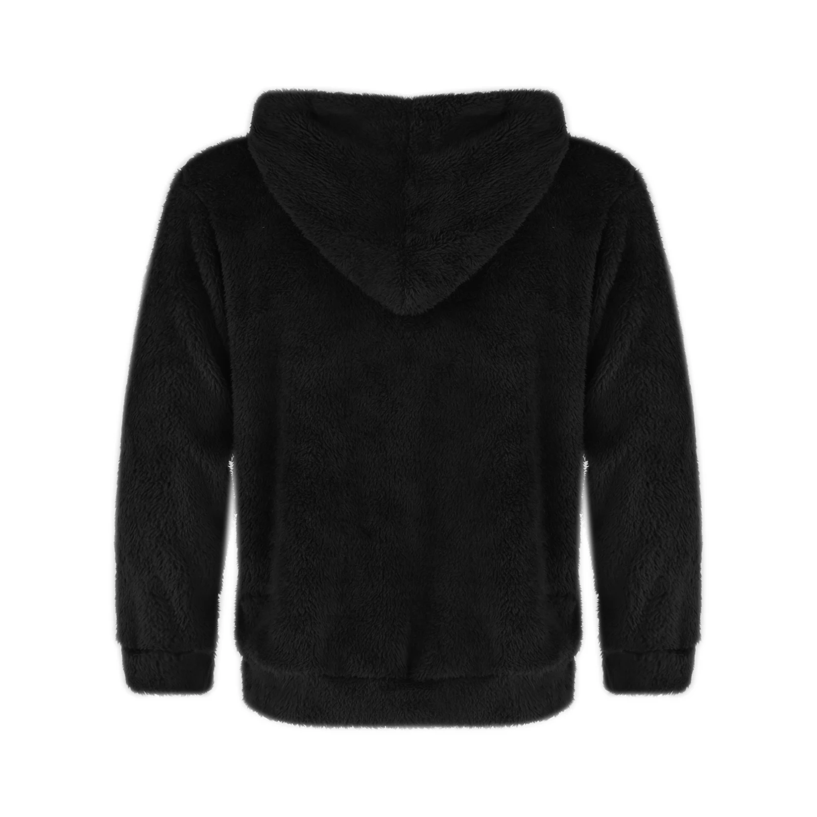 

Winter Mens Hoodie Sherpa Fleece Letter Printed Sweatshirts Fuzzy Long Sleeve Fall Outwear Winter Hooded with Kangaroo Pockets