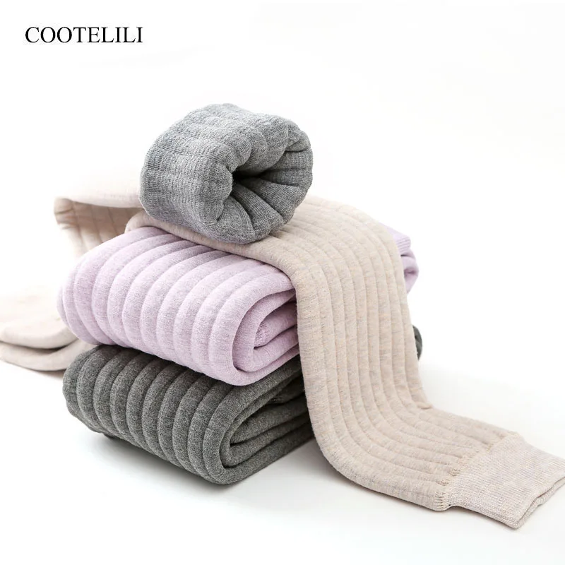 

COOTELILI Warm Winter Leggings For Girls Thick Warm Elastic Waist Girls Leggings Kids Long Pants Girl Clothing