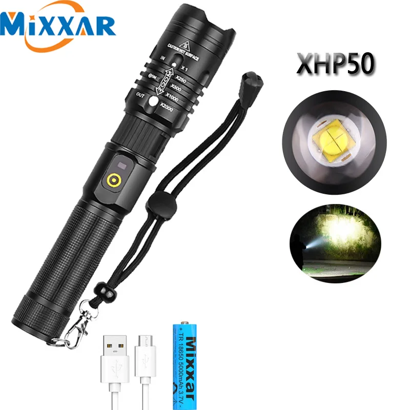 B Дропшиппинг светодиодный XHP50.2 Flash светильник USB Перезаряжаемый масштабируемый супер яркий фонарь для кемпинга МОЩНЫЙ СВЕТИЛЬНИК lanterna - Emitting Color: B