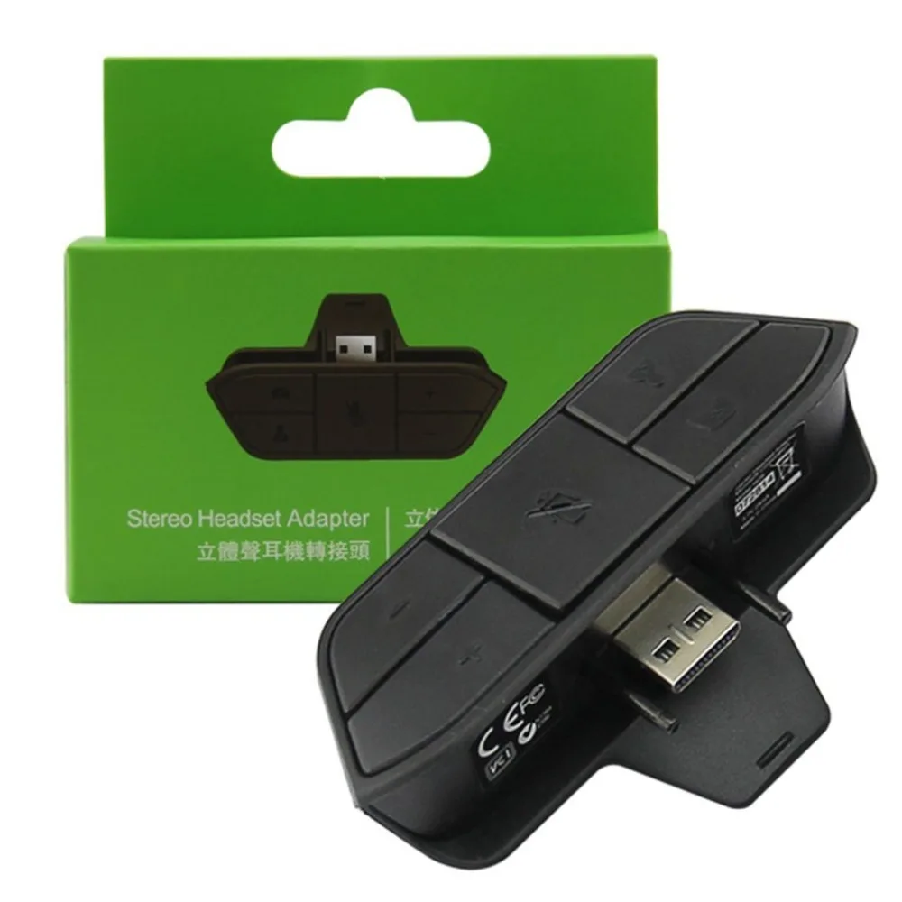 

Black Stereo Headset Adapter Headset Audio Adapter Headphone Converter For Microsoft Xbox One Wireless Game Free shipping