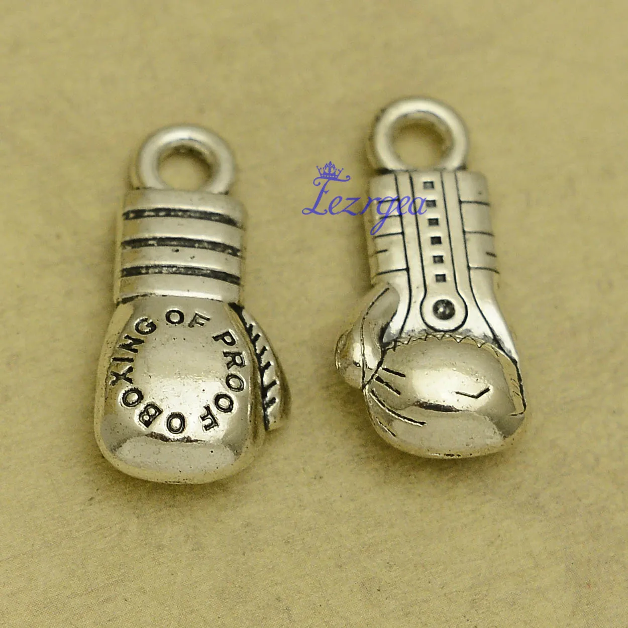 5 шт./партия-30x14x7 мм, антикварные посеребренные подвески для боксерских перчаток, товары для творчества, аксессуары для ювелирных изделий