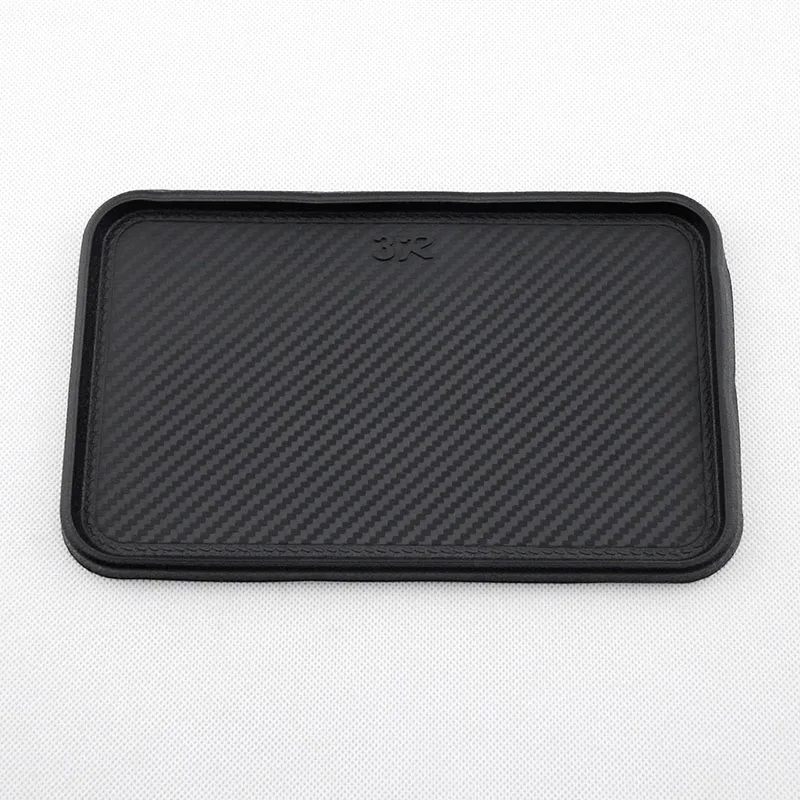 

Car Mat Non-Slip Silicone Storage Black 200x128mm Practical Replacement