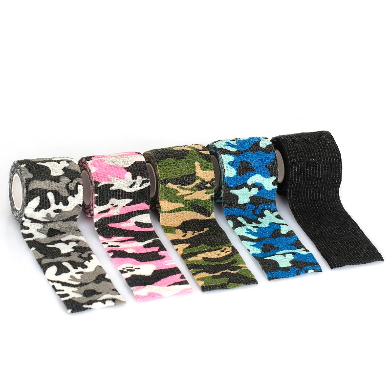 

Camouflage Tattoo Bandage Self-adhesive Elastic Bandage Athletic Wrap Tape For Handle With Tube Tightening Muscle Relief Bandage
