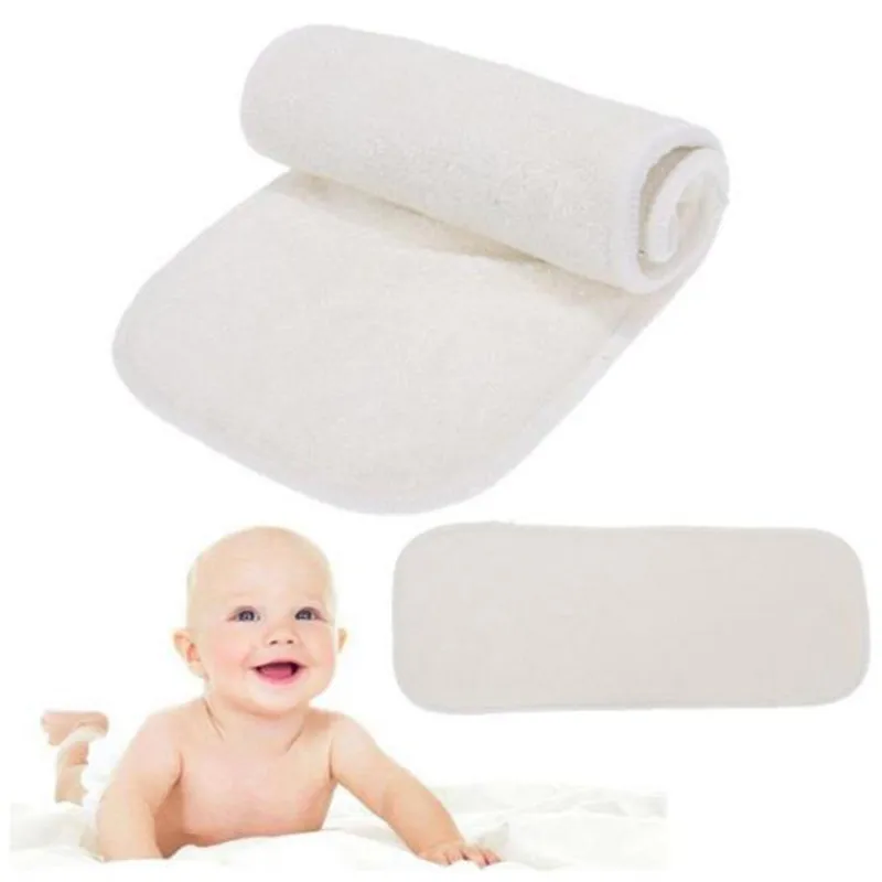 

Washable Newborn Nappies New Reusable Baby Diapers 4 Layers Bamboo Fiber Insert Nappy Liners Soft Infant Baby Cloth Nappy Diaper