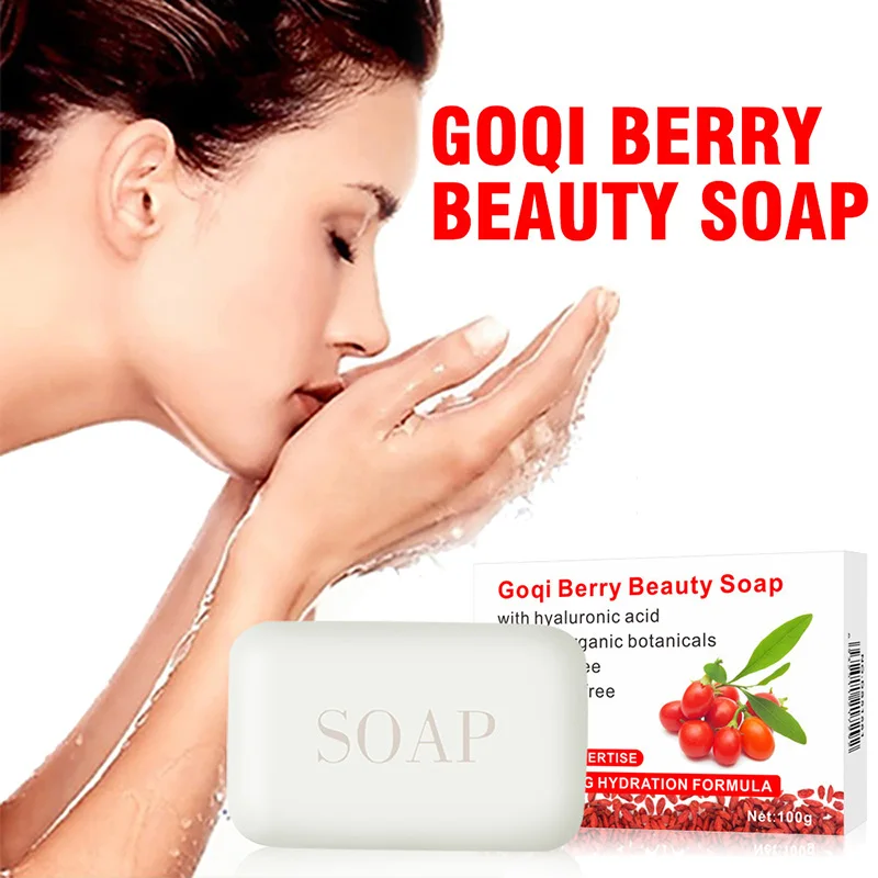 

100g Удаление прыщей поры, акне терапии Goqi Berry мыло очиститель для мыла-идеальный выбор для вашей Уход за лицом, глубокое очищение основе мыло