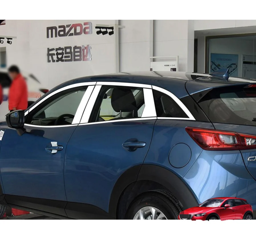 

Нержавеющая сталь окна автомобиля Планки для mazda cx-3 2015 2016 2017 2018