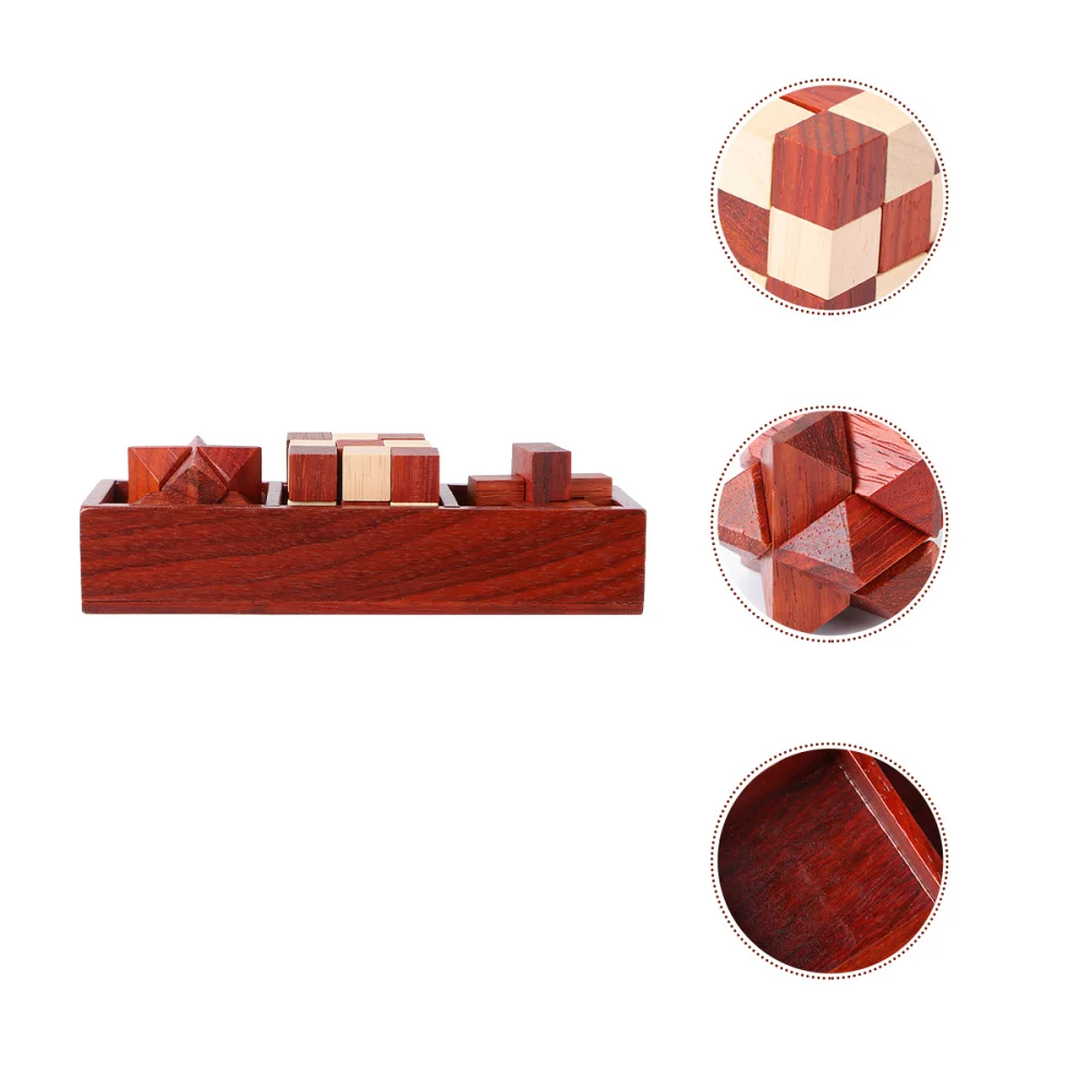 

1 Set Intellectual Puzzle Wood Ming Lock Luban Lock for Kids