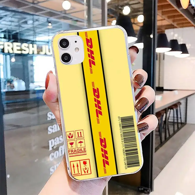 

Hot DHL Express 50th Anniversary Phone Case for iphone 6s 7 8plus xr xs max 11 12 pro max mini clear cover