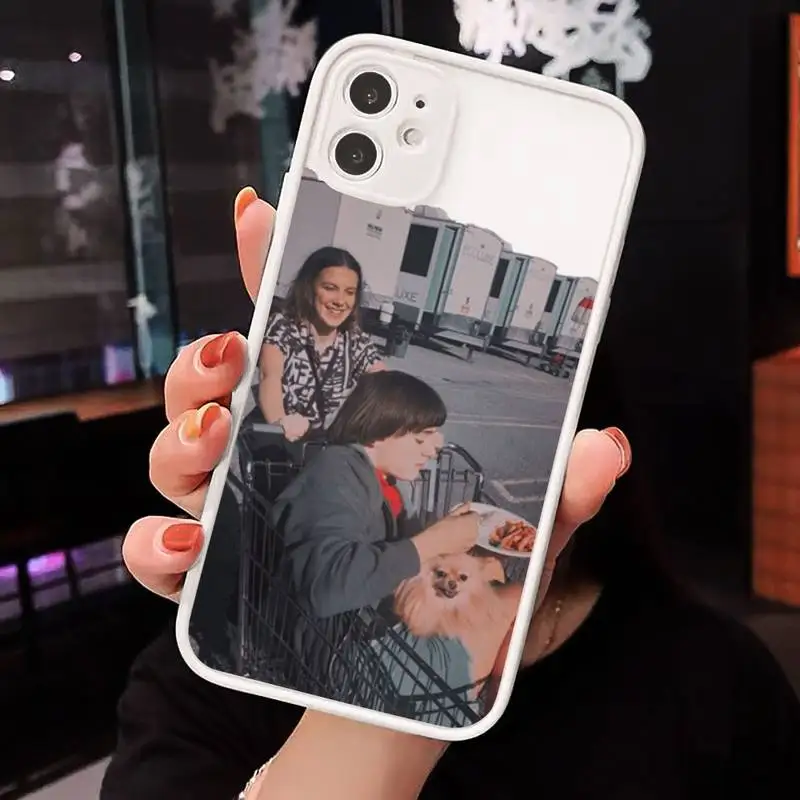 

cosas gratis Stranger things Phone Case For iPhone 12 11 Mini Pro XR XS Max 7 8 Plus X Matte transparent White Back Cover