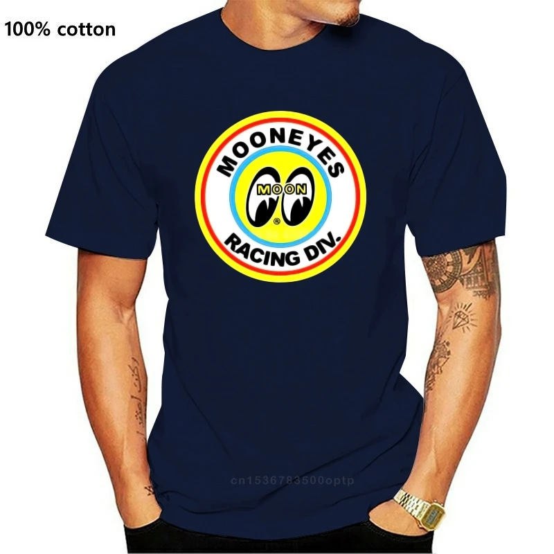 

New Mooneyes Moon Equipped Speed Racer Top Apparel Logo T Shirt Men 011895
