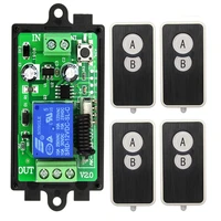 hot dc 12v 24v 10a relay 1 ch wireless rf remote control switch transmitter with receiver module 31543mhz led remote control
