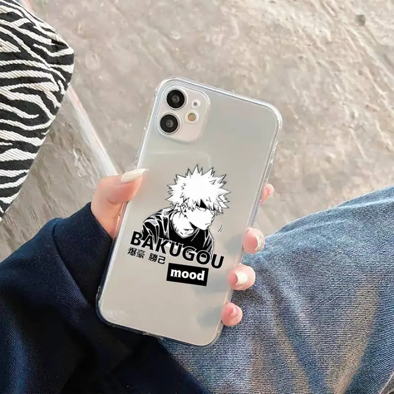

My hero academia deku bakugou Boku Phone Cases Transparent soft For iphone 5 5s 5c se 6 6s 7 8 11 12 plus mini x xs xr pro max
