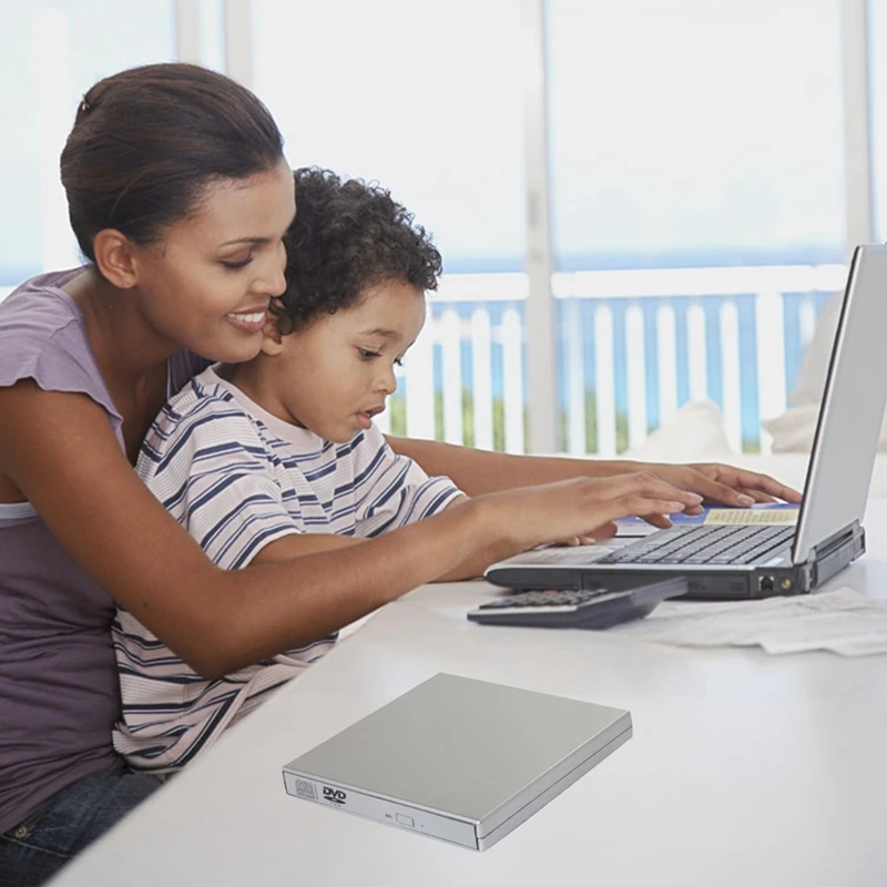 Внешний CD DVD привод USB2.0 Портативный горелки плеер для ноутбука Mac Настольный IMAC