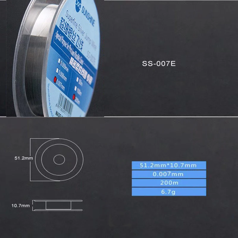 Обслуживание материнской платы Серебряная Летающая линия 0 007 мм x 200 м для iPhone