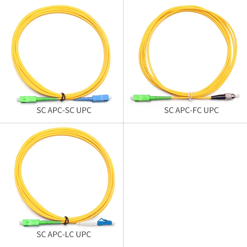 100 шт. волоконный патч корд джемпер SC/APC to fc UPC Singlemode SM LC SC FC ST 9/125um Simplex SX 1 м ftth CATV