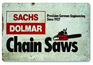 

Classic Brand Chain saws Metal Sign 12" x 18"