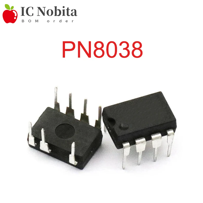 

5PCS PN8038 DIP-7 12V Output Non-Isolated Auxiliary Power Chip Built-In 650V 7.2W IC New Original