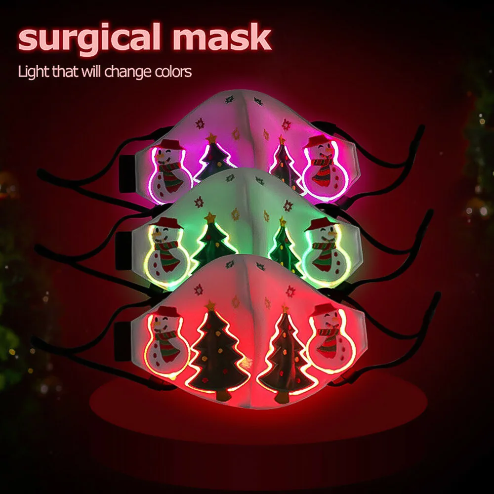 Многоразовые для рождественской вечеринки маски светодиодный светильник