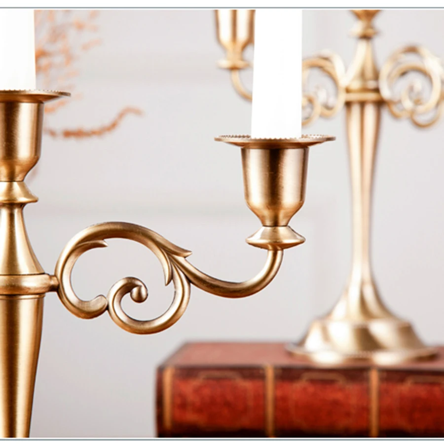 Большие золотые подсвечники на 5 рук серебряный металлический подсвечник Ретро