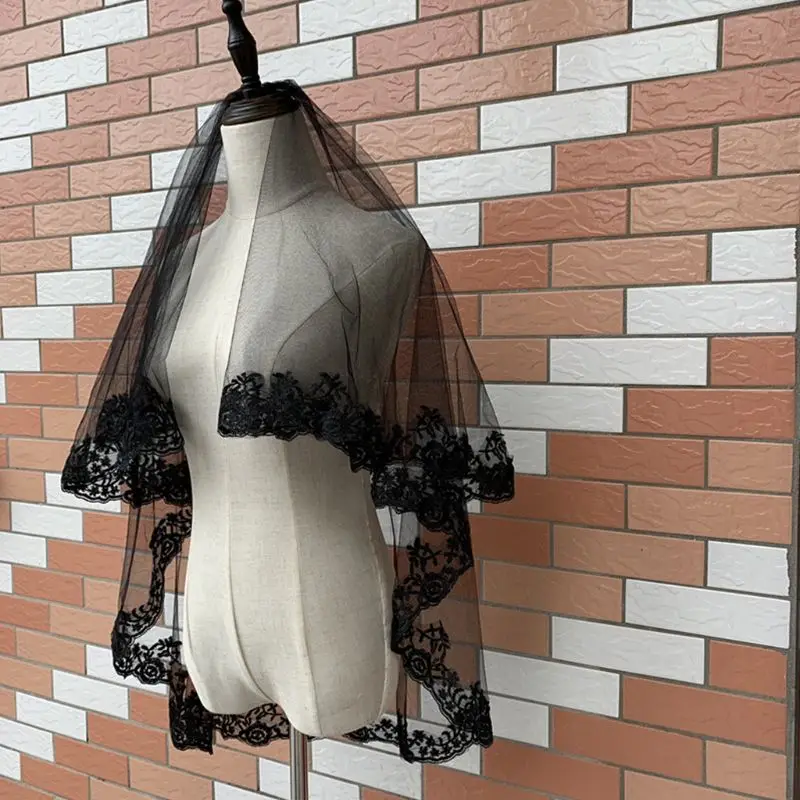 Женский костюм для косплея на Хэллоуин 2 уровневый черный женский Вышитый