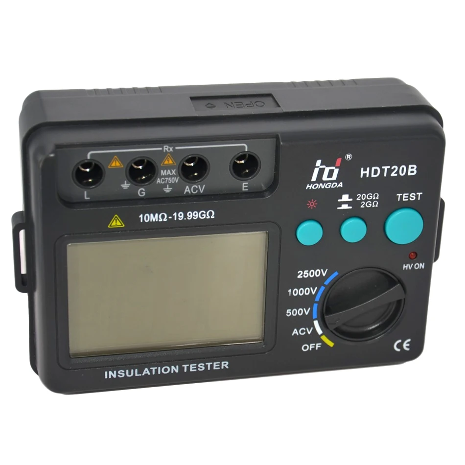 Профессиональный тестер изоляционного сопротивления HD HDT20B измеритель мегомметр