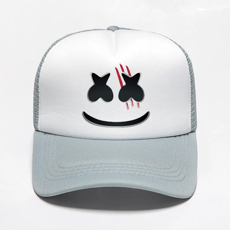 gray Хлопковые сахарные шляпы Marshmello Dj периферийная бейсболка Солнцезащитная Черная кепка поло шляпы bone avicii хип-хоп casquette gorras - Цвет: gray