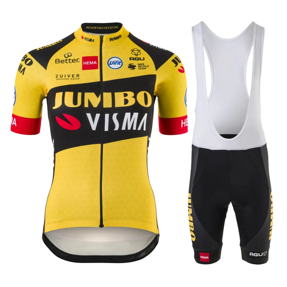 

Women's Outdoor Jumbo Visma Cycling Jersey Short Sleeve Road Bike Shirt Cycling Clothing Set MTB Maillot Culottes