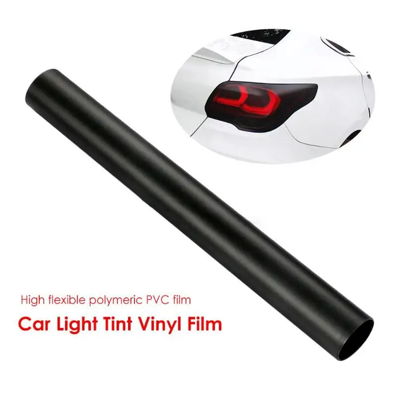 

Tint Vinyl Film Sticker Sheet Matt Black Waterproof Solvent-Resistant for Car Headlight Taillight Rear Lamp Rear Lights Glass