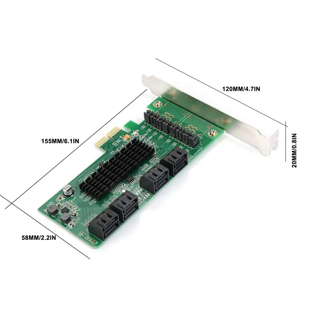 

PCIE 88SE9215 SATA 3.0 Disk Array Card Built-in Eight-Port SATA Expansion Expansion Card for PC Laptop Pcie To Aata Adapter