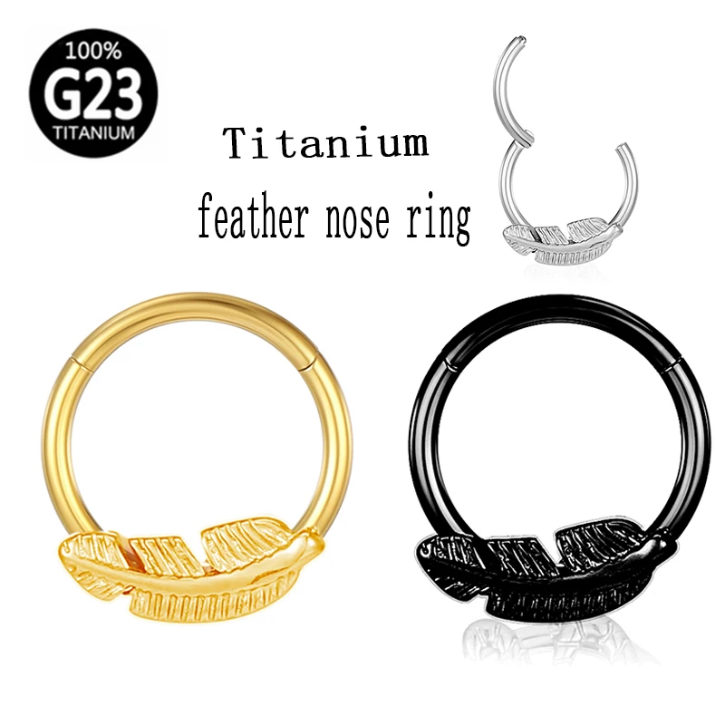 

Nose Piercing Tragus Piercing Nasal Septum Helix Tunnels feather Nose Ring Serpentina Cartilage Daith Clicker Ear Body Jewelry