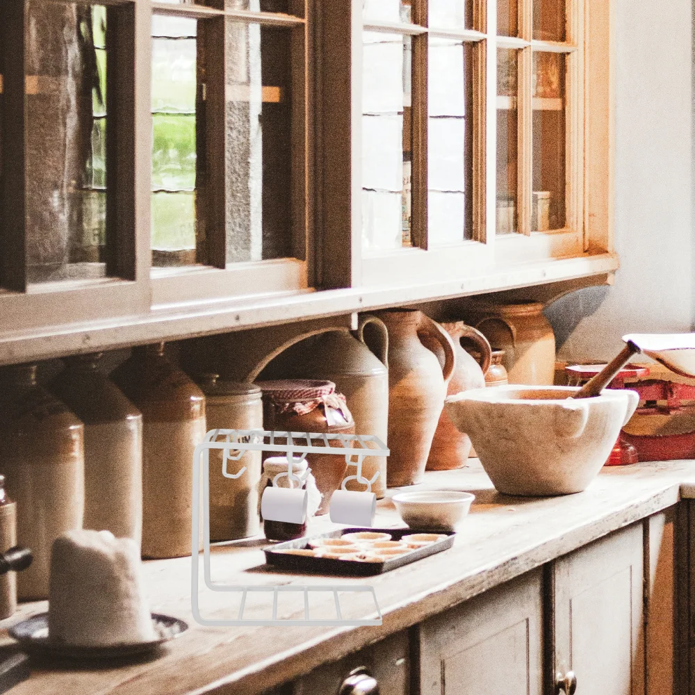 

1pc Home Practical Cup Hook Drainer Iron Cup Draining Shelf Storage Rack