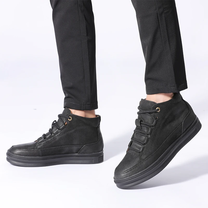 2019 г. Меховые теплые плюшевые зимние ботинки мужские повседневные хлопковая