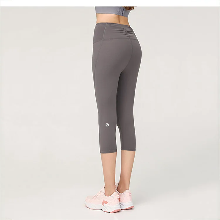 

High-waisted Yoga Athletic Pants Female Summer Thin Tight Capri Pants Sexy Buttock Lifting Yoga Pants Fitness Pants