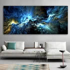 Картина Wangart, абстрактная картина маслом с изображением синего черного облака, пейзажа, Настенная картина для гостиной, холст, Постер и принт