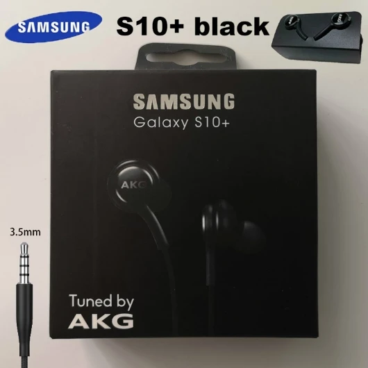 Наушники samsung AKG EO IG955, 3,5 мм/type c, наушники-вкладыши с микрофоном, проводная гарнитура для смартфонов samsung Galaxy note10 S10 S9 S8 S7 S6 huawei - Цвет: S10 black earphone